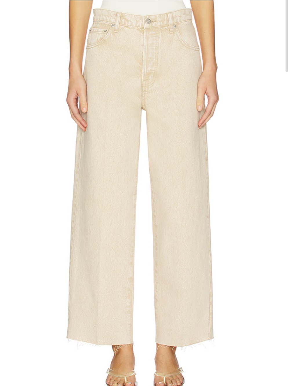 Pistola Tate High Rise Bowed Wide Leg in Dune